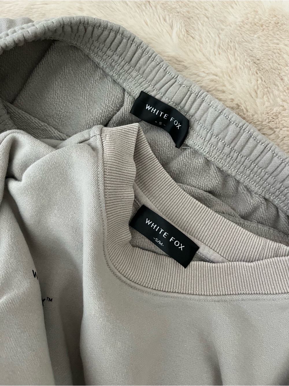 White Fox Boutique Light Grey Crewneck & Jogger Set - Picture 3 of 3